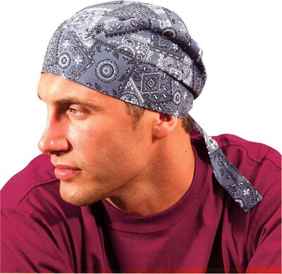 OccuNomix Tuff Nougies Deluxe Tie Hat, Wavy Flag, One Size