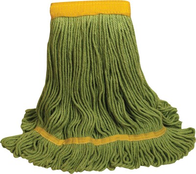 ODell 1400 Series Medium Recycled PET Mop Head, 5 Headband, Green (1400M/GR)