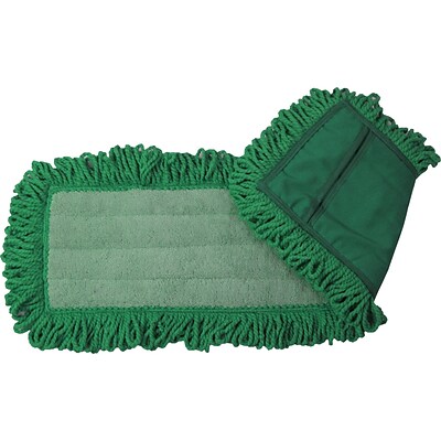 ODell® Microfiber Dry Dust Mop Pad, 60 x 5, Green