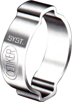 Oetiker® Zinc Plated Steel 2-Ear Crimp Clamp, 9/16" Diameter, 100/Box (320-10100019)