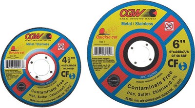 CGW Quickie Cut Type 27 Contaminate Free Cut-Off Wheels,  4.5 In