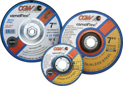 CGW Abrasives Depressed Center Wheels- 1/4" Grinding, Type 27, 4-1/2" X 1/4" X 7/8"