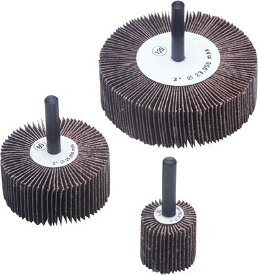 CGW Abrasives® Flap Wheels, 80 Grit, 1-1/2" x 1" x 1/4"