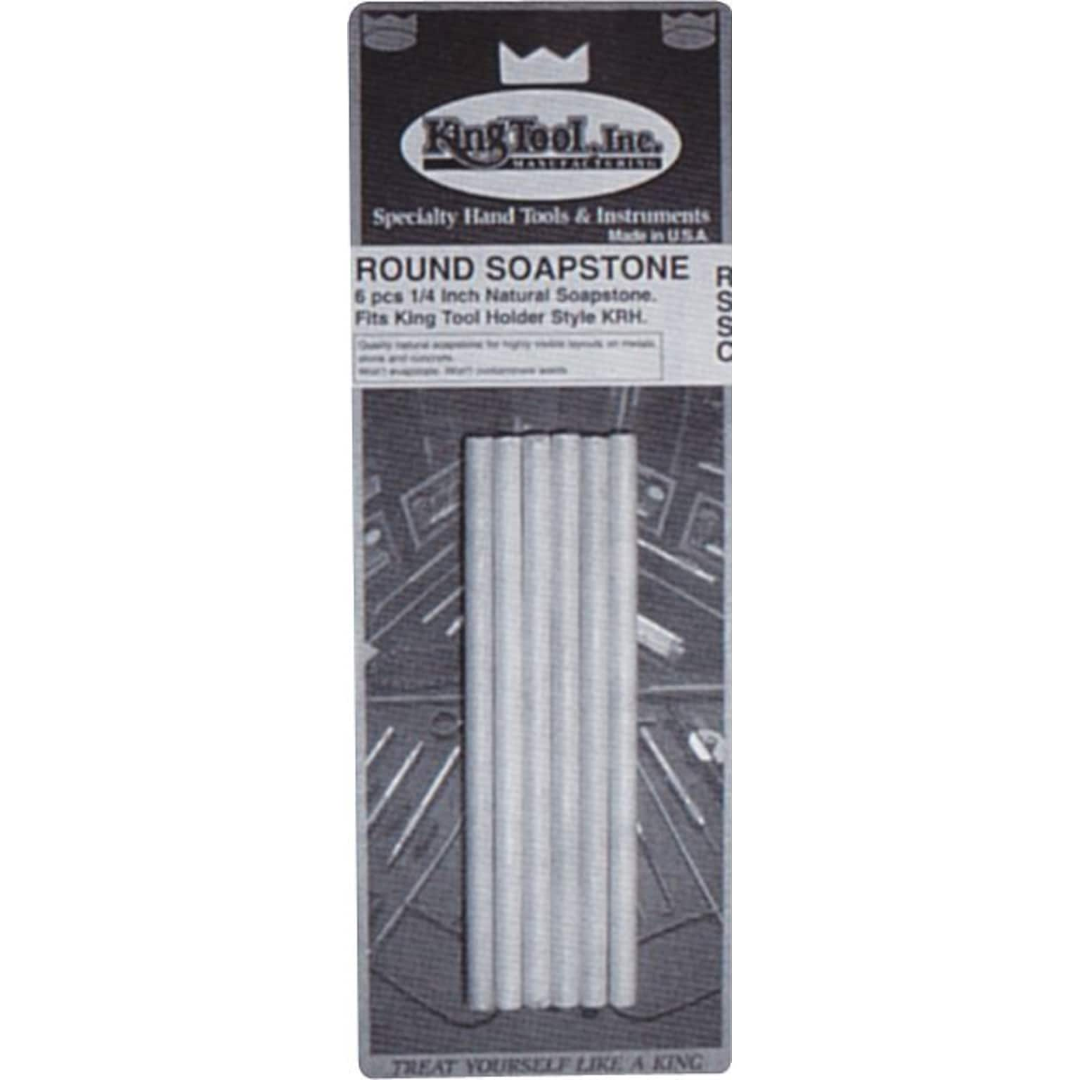 King Tool Soapstones, Round, 5 X 1/4