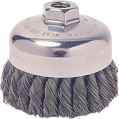 Weiler® General-Duty Knot Wire Cup Brushes, 0.0200 in X 2 3/4 in