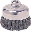 Weiler® General-Duty Knot Wire Cup Brushes, 0.0200 in X 2 3/4 in, Steel