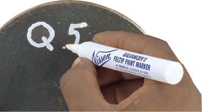 Nissen Galvanizers Feltip Paint Markers, White