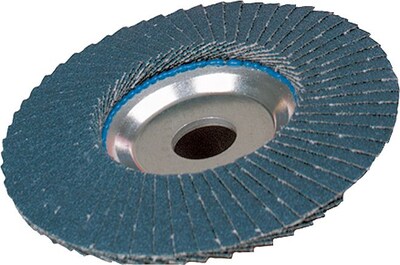 Weiler® Tiger Disc™ Angled Style Flap Discs; 60 Grit, 4-1/2, 7/8 Arbor Diameter