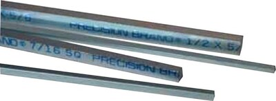 Precision Brand® Square Zinc Plated Keystocks, 12 X 1/8 in