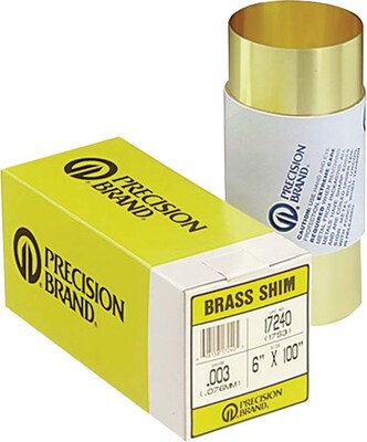 Precision Brand® Brass Shim Stock Rolls, 0.010 X 6 X 100