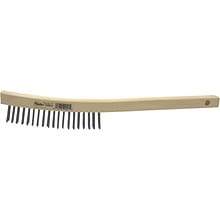 Weiler® Curved Handle Scratch Brushes, 14 Block, Steel Bristles, 1-1/8 Wide Block