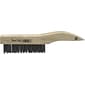 Weiler® Shoe Handle Scratch Brushes, 10" Block, Steel Bristles