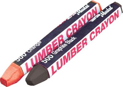 Markal® #500 Lumber Crayons, Black, 4 5/8 in, 12/pack