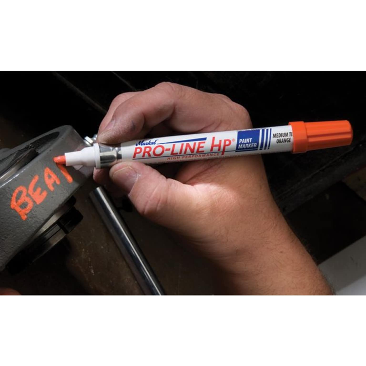 Markal PRO-LINE High Performance Paint Marker, Bullet Tip, White 12/Box (434-96960)