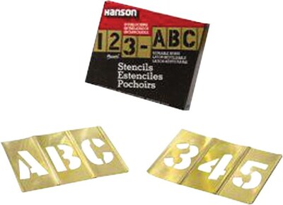 C.H. Hanson® Brass Stencil Letter & Number Sets, 2 in, 77 PC