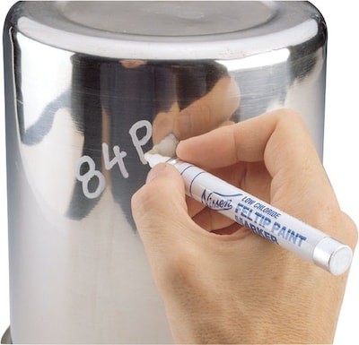 Nissen Low Chloride Feltip Paint Markers, White