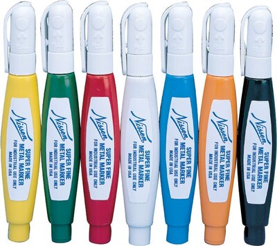 Nissen Super Fine Metal Markers, White