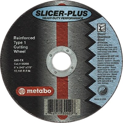 Metabo ORIGINAL SLICER Cutting Wheels, 6 X .045 X 7/8 in