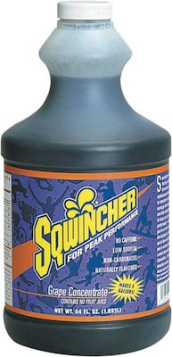Sqwincher® 5 gal Yield Liquid Concentrate Energy Drink, 64 oz Bottle, Tropical Cooler, 6/Carton