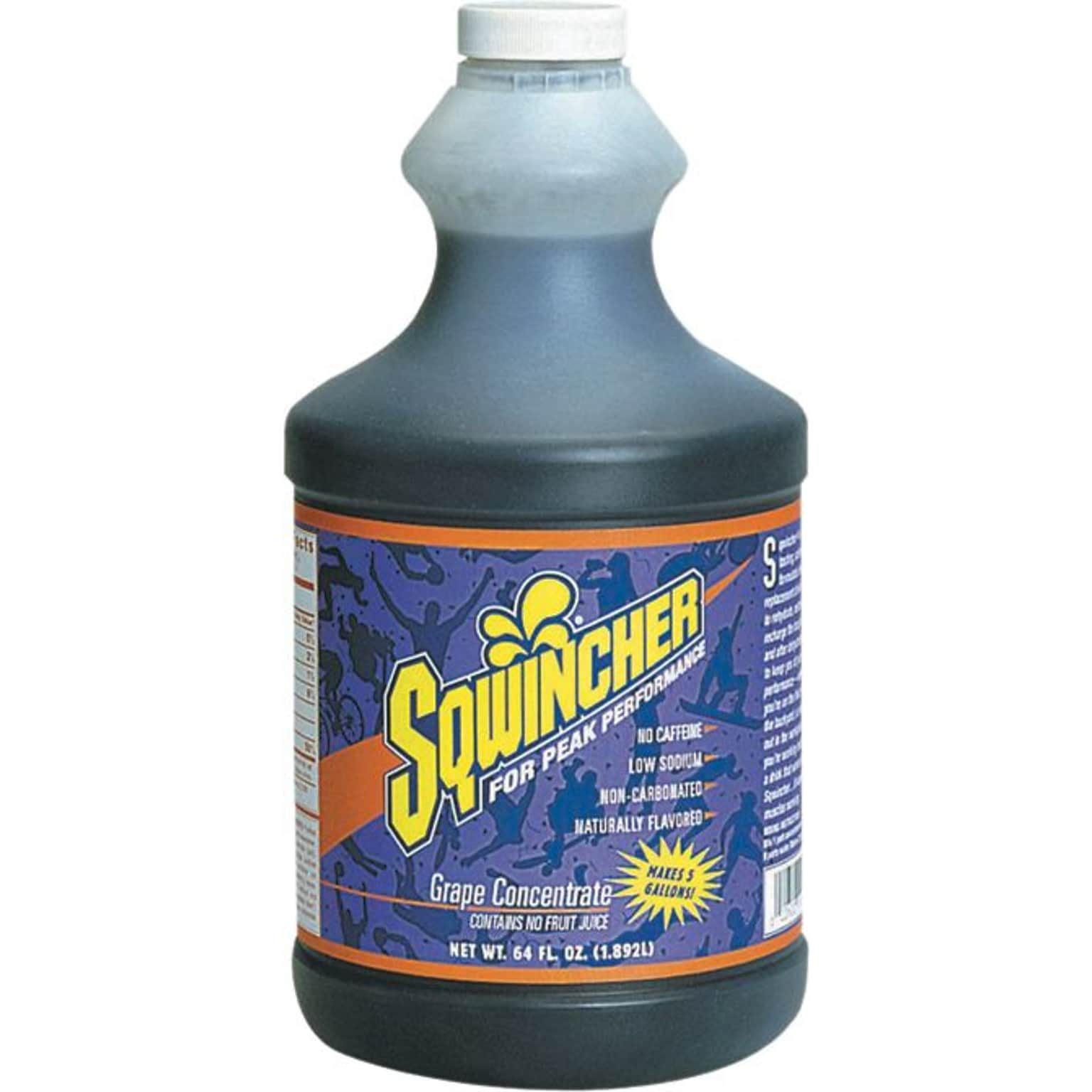 Sqwincher Lemon-Lime Liquid Concentrate Energy Drink, 64 oz. Bottle, 6/Carton (030328-LL)