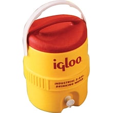 Igloo® 11.5 in (L) x 14.75 in (H) Yellow Polyethylene Beverage Cooler with Spigot, 2 gal
