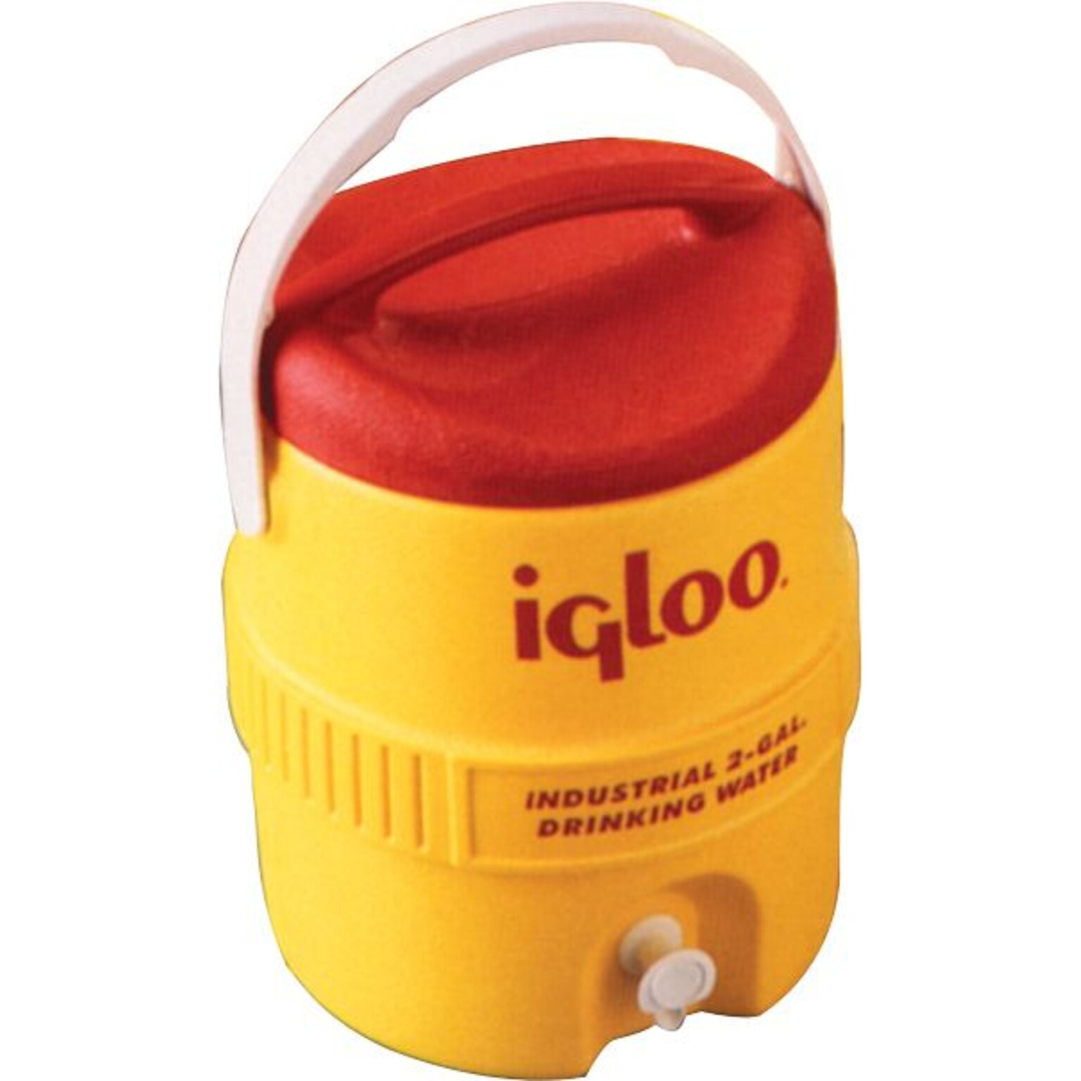 Igloo® 17 1/4 in (Dia) x 23 1/4 in (H) Yellow Plastic Beverage Cooler with Spigot, 10 gal