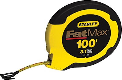 Stanley® FatMax® Long Tapes, 3/8 x 100 ft Blade