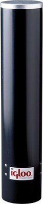 Igloo® 3-3/4 x 4 Black Plastic Tube Cup Dispenser, 7 oz, for 3 - 15 gal Coolers