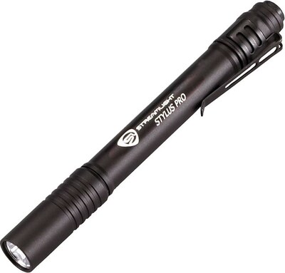 Stylus Pro® Aluminum Pen Light, Super High-Flux LED, 2 AAA Alkaline, Matte Black