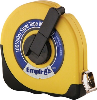 Empire® Level Closed Case Reel Tapes, 100ft Blade