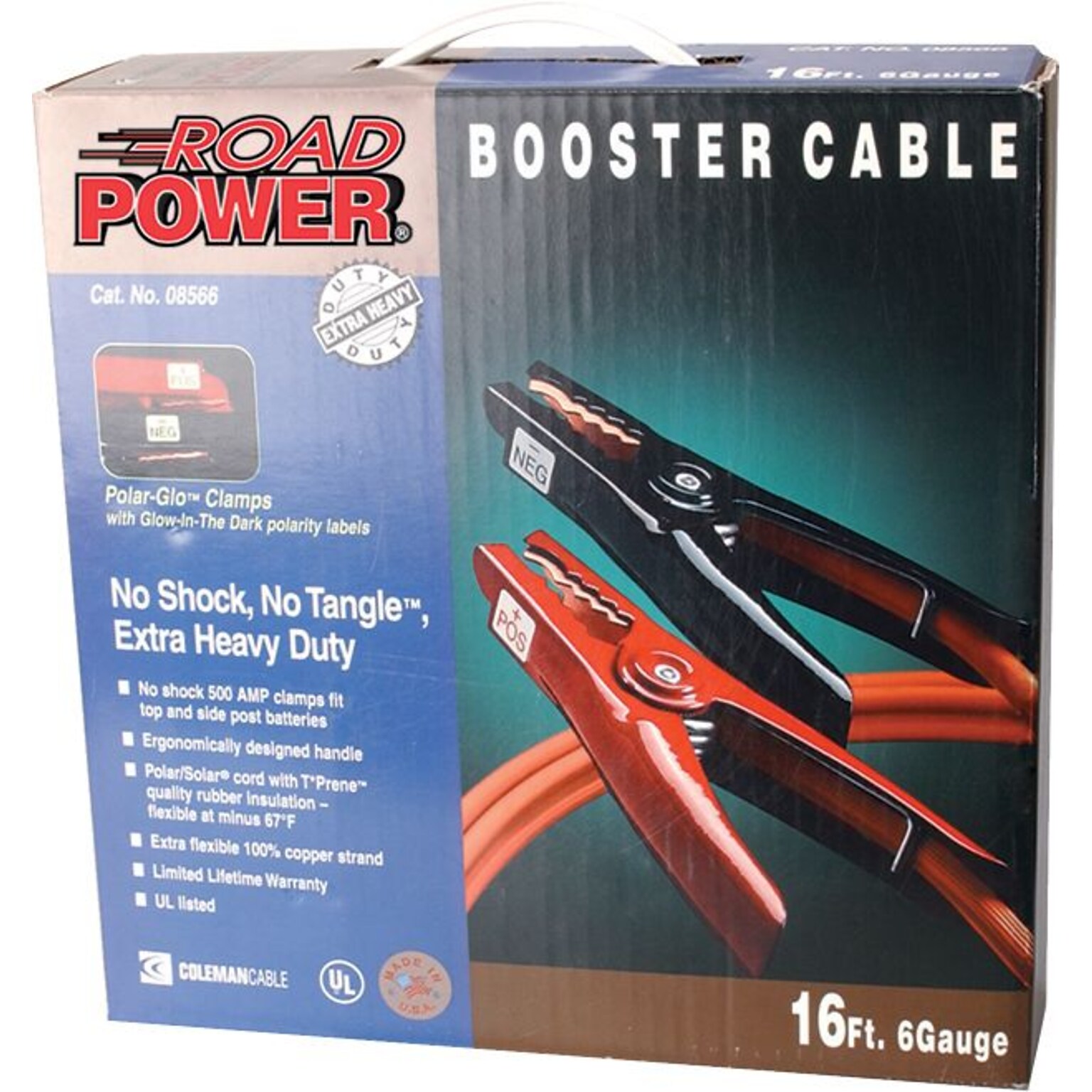 CCI® Red TPE Jacket Automotive Booster Cable With Polar-Glo™ Clamp, 350 A (172-08666)
