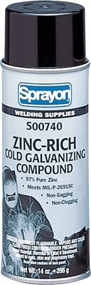 Sprayon Zinc-Rich Cold Galvanizing Compounds, 12/pk, 14 oz