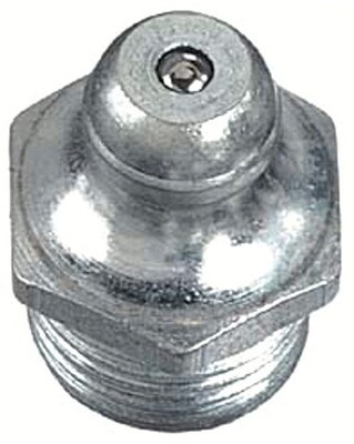 Lincoln® Zinc Plated Straight Short Bulk Grease Fitting, 17/32 in (OAL), 1/4-28 UNF Male