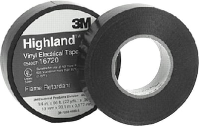 Scotch® Highland™ Vinyl Commercial Grade Electrical Tape, Black, 66