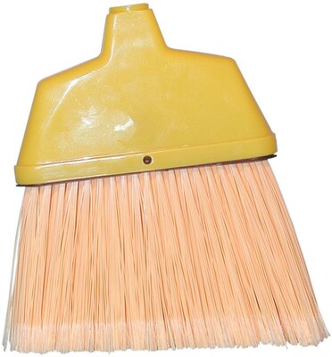 Magnolia Brush 455-463 48 Plastic Bristle Angle Broom; Flagged Cream