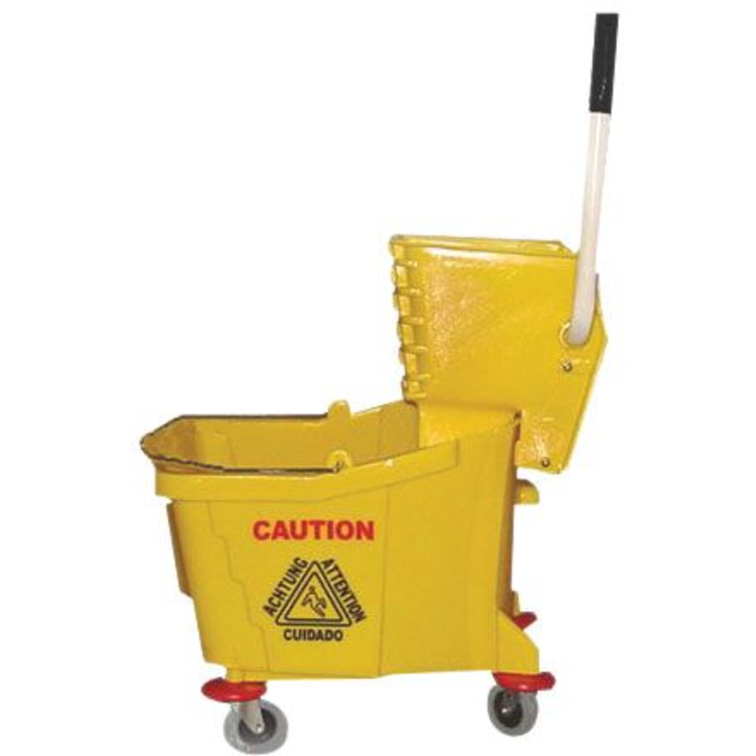 Magnolia Yellow Plastic Mop Bucket with Wringer, 35 qt.
