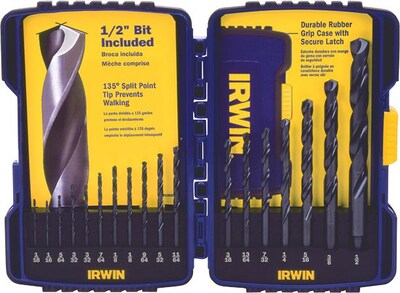 Irwin® Cobalt HSS Fractional Bit Set, 15 Piece