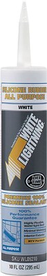 White Lightning® Premium 100% RTV Silicone Sealant; Clear Color, 10-oz., 12/Carton