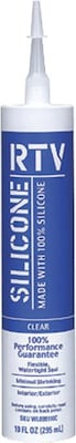 White Lightning® Contractor RTV Silicone Sealant, Clear Black Color, 10 oz.