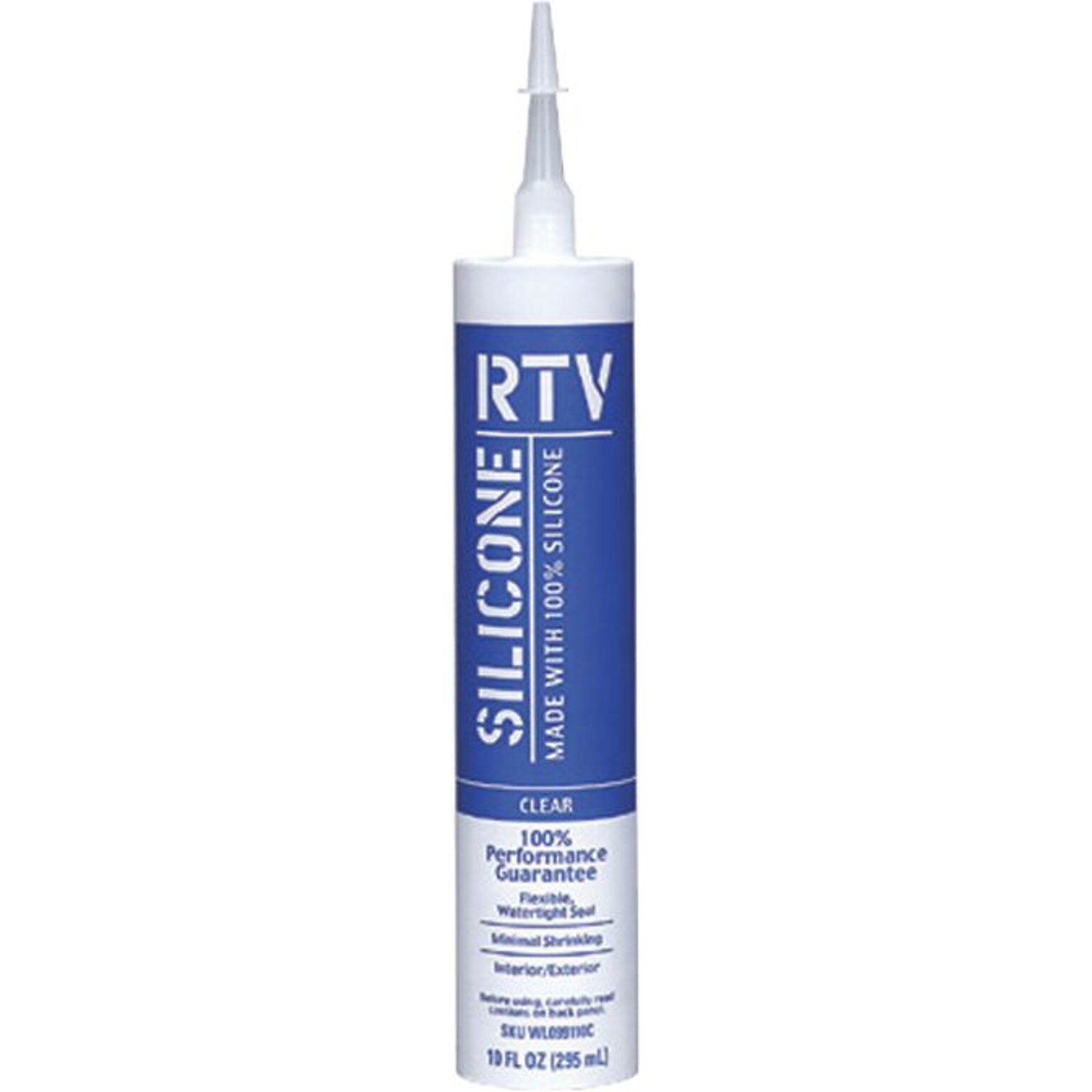 White Lightning® Contractor RTV Silicone Sealant, Clear Color, 10 oz.