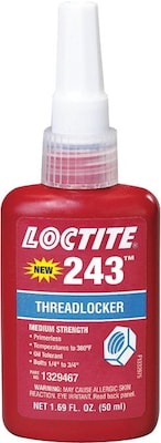 Loctite® 243™ Medium Strength Blue Threadlocker, Blue, 50 mL (442-1329467)