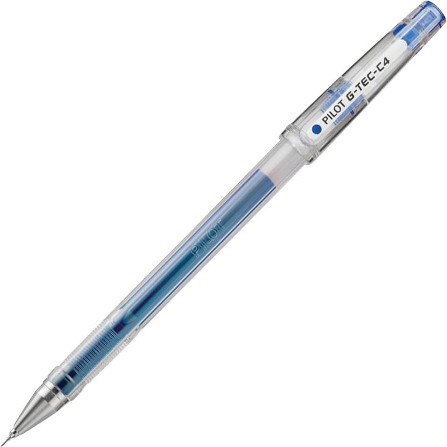 Pilot G-Tec-C Gel-Ink Rolling Ball Stick Pens, Ultra Fine Point, Blue, Dozen (35492)