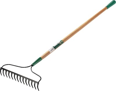 Jackson® Eagle Bow Garden Rake, Straight Blade, Curved 14 Tines | Quill.com