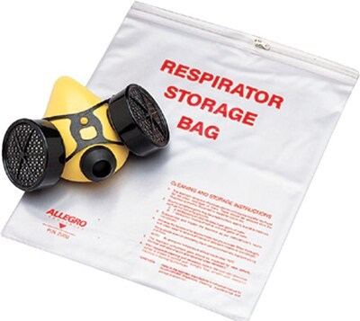 Allegro® Respirator Storage Bags with Zipper, 14 x 16