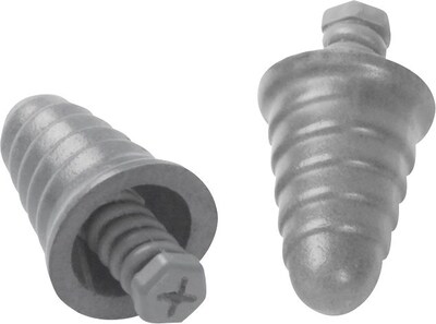 3M Next Skull Screws Corded Earplugs, NRR 30dB, Silver, 120/Box (P1301)