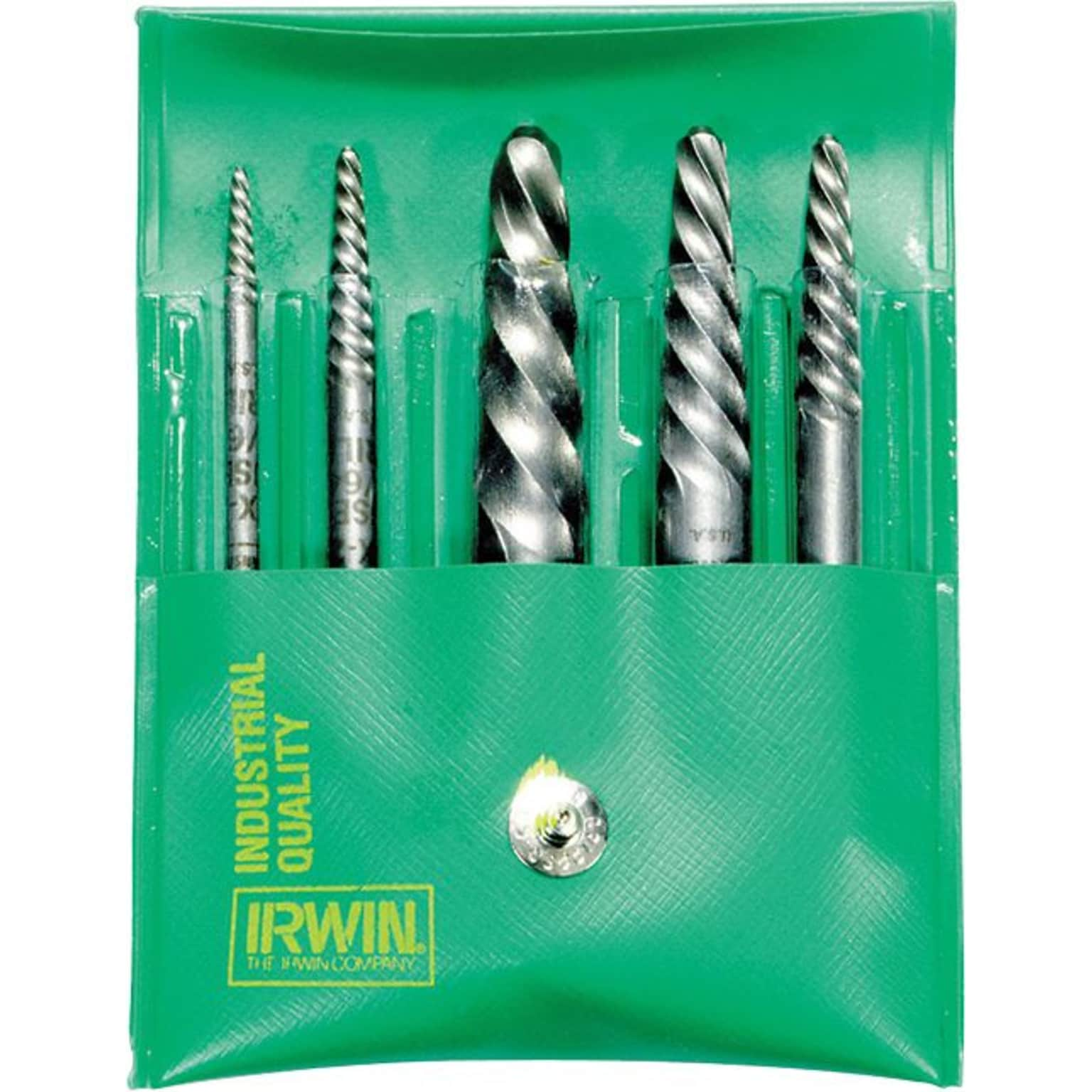 Irwin® Hanson® Spiral Screw Extractor Set, EX1-EX6, 6 Sizes