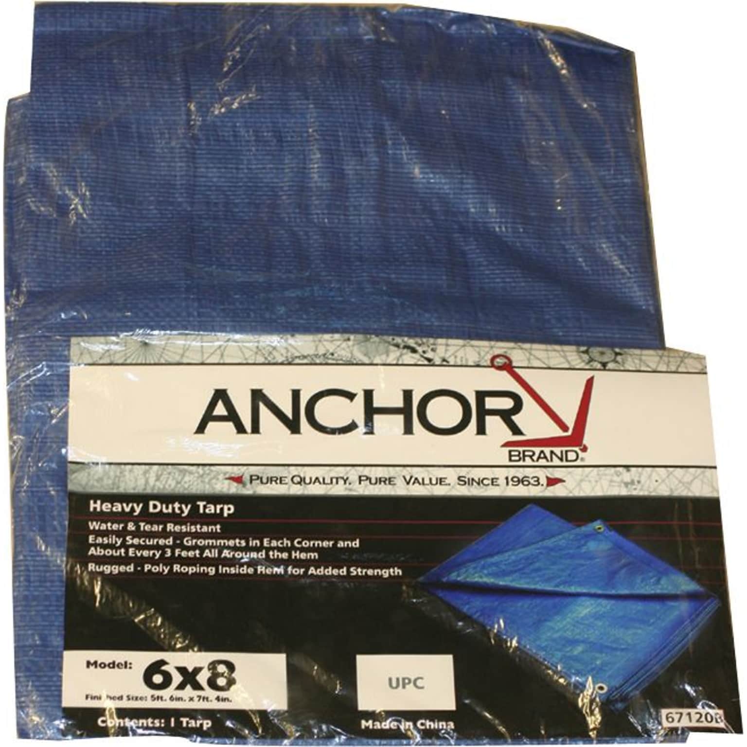 Anchor Brand Multiple Use Tarpaulin, Polyethylene, 8x10