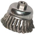 Anchor Brand Knot Cup Brush, Carbon Steel, Knot Wire Size 0.0140, 3 Diam.