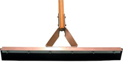 Magnolia Brush Lacquered Wood Handle Straight Driveway Floor Squeegee; 36