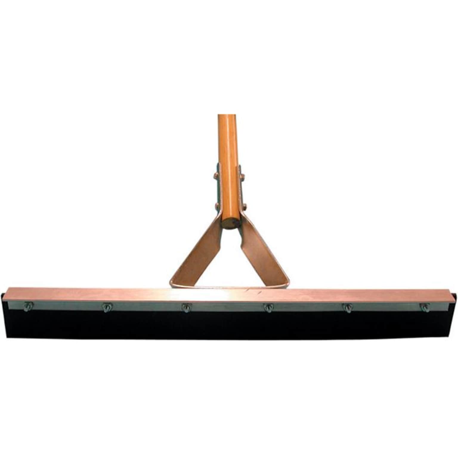 Magnolia Brush Lacquered Wood Handle Straight Driveway Floor Squeegee; 36